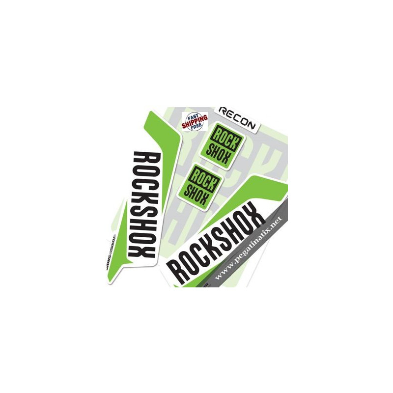 FORK ROCK SHOX RECON 2016 DECALS KIT WHITE FORKS