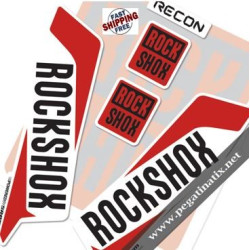 FORK ROCK SHOX RECON 2016 DECALS KIT WHITE FORKS
