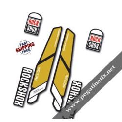FORK ROCK SHOX RECON B DECALS KIT WHITE FORKS