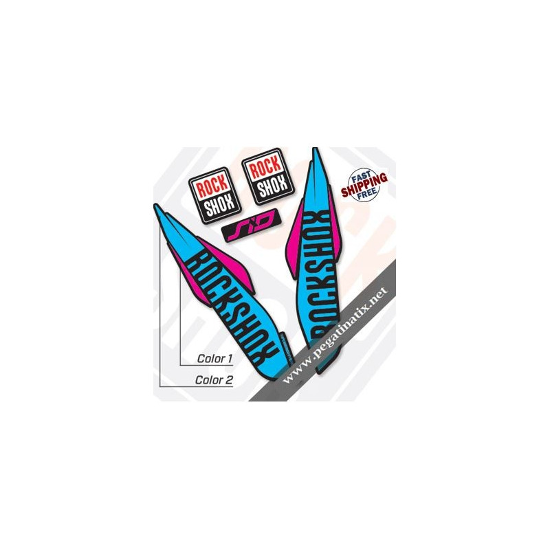 DECALS ROCKSHOX SID 2016 STICKERS KIT WHITE FORKS