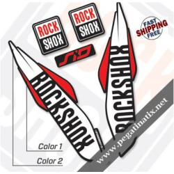 DECALS ROCKSHOX SID 2016 STICKERS KIT WHITE FORKS