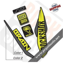 DECALS ROCKSHOX SID BRAIN 2017 BLACK FORK DECALS KIT