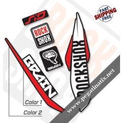DECALS ROCKSHOX SID BRAIN 2017 BLACK FORK DECALS KIT