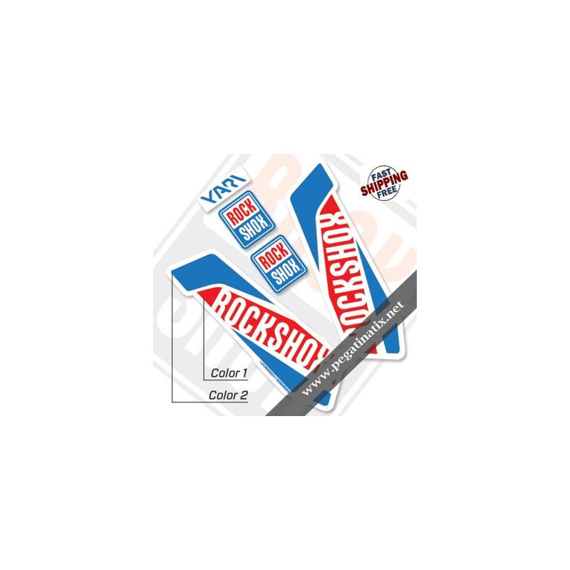DECALS ROCKSHOX YARI 2017 WHITE FORK DECALS KIT
