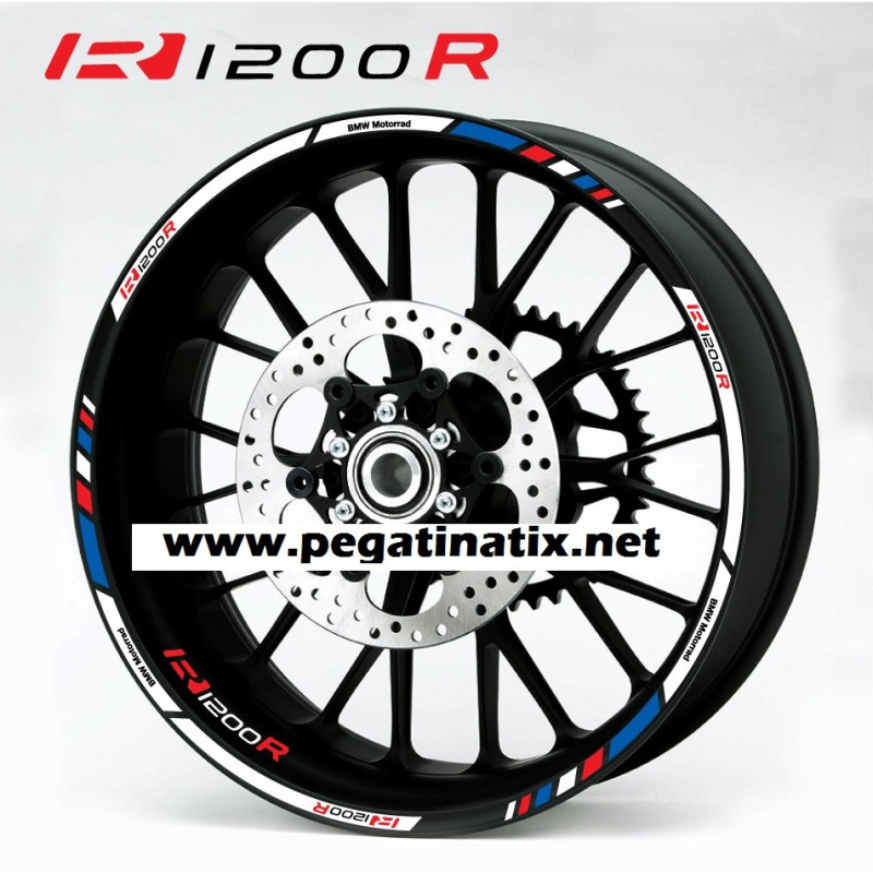 BMW R1200R wheel decals rim stickers stripes R1200 R Motorrad