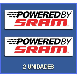 Sticker decal bike POWERED BY SRAM 