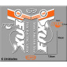 Sticker decal FORK FOX FLOAT x 6