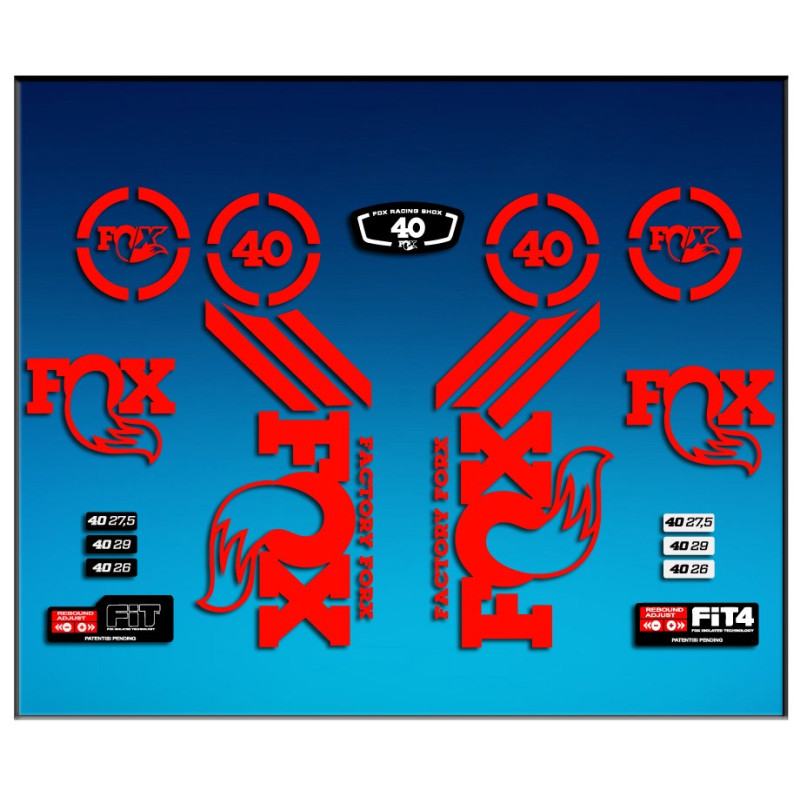 Sticker decal FORK FOX FOX 40 AM67
