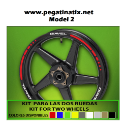 WHEEL RIMS STICKER DECAL AUFKLEBER AUTOCOLLANT VINYL ADESIVI DUCATI DIAVEL