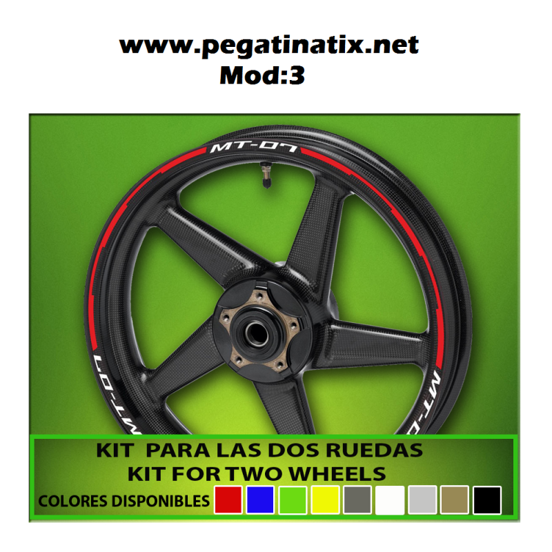 WHEEL RIMS STICKER DECAL AUFKLEBER AUTOCOLLANT VINYL ADESIVI YAMAHA MT 07