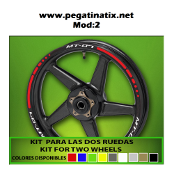 WHEEL RIMS STICKER DECAL AUFKLEBER AUTOCOLLANT VINYL ADESIVI YAMAHA MT 07