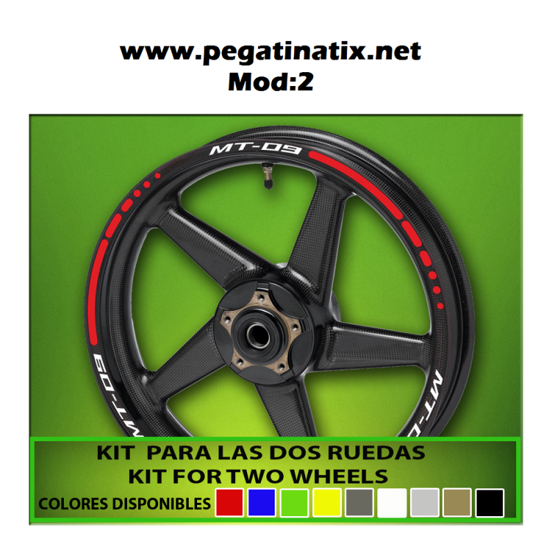 WHEEL RIMS STICKER DECAL AUFKLEBER AUTOCOLLANT VINYL ADESIVI YAMAHA MT09