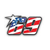 Sticker decal MOTO GP NICKY HAYDEN USA 10 x 6 cm