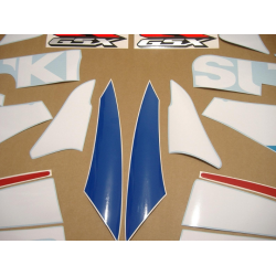 Suzuki GSX-R 600 2000 - WHITE/BLUE VERSION DECALS SET