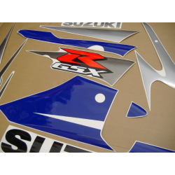 SUZUKI GSX-R 600 2002 BLUE/SILVER VERSION DECALS SET