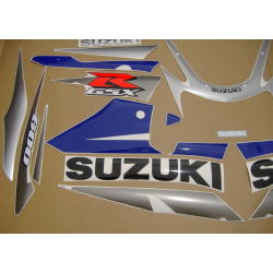 SUZUKI GSX-R 600 2002 BLUE/SILVER VERSION DECALS SET