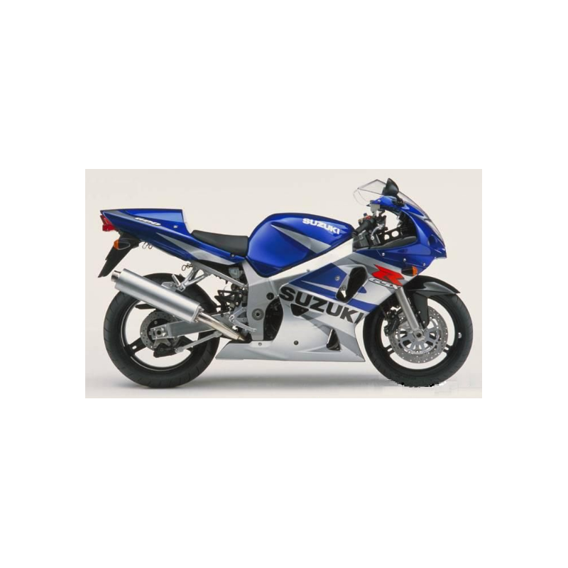 SUZUKI GSX-R 600 2002 BLUE/SILVER VERSION DECALS SET