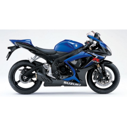 SUZUKI GSX-R 600 2007 - BLUE/BLACK VERSION DECALS SET