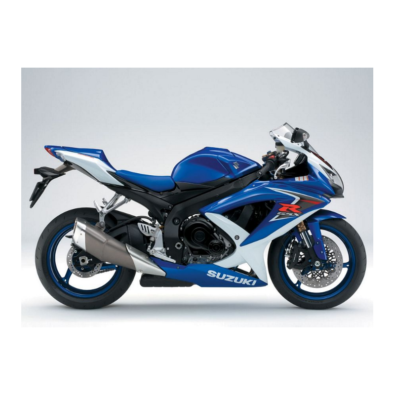 Suzuki GSX-R 600 2008 - WHITE/BLUE VERSION DECALS SET