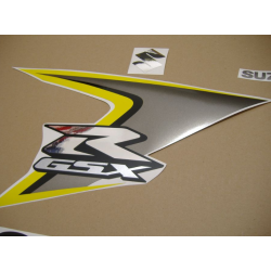 Suzuki GSX-R 600 2008 - YELLOW/SILVER VERSION DECALS SET