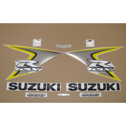 Suzuki GSX-R 600 2008 - YELLOW/SILVER VERSION DECALS SET