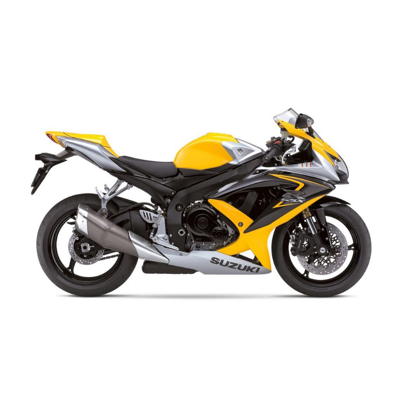 Suzuki GSX-R 600 2008 - YELLOW/SILVER VERSION DECALS SET
