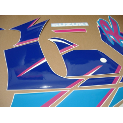 SUZUKI GSX-R 750 1992 - WHITE/BLUE VERSION DECALS SET