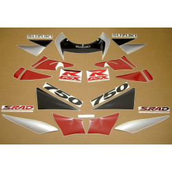 Suzuki GSX-R 750 1998 - RED/SILVER/BLACK VERSION DECALS SET