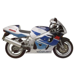 Suzuki GSX-R 750 1998 - WHITE/BLUE VERSION DECALS SET