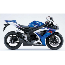 SUZUKI GSX-R 750 2007 WHITE/BLUE VERSION DECALS SET