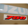 Suzuki GSX-R 750 2008 - WHITE/BLUE VERSION DECALS SET