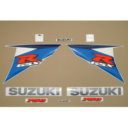 Suzuki GSX-R 750 2010 - WHITE/BLUE VERSION DECALS SET