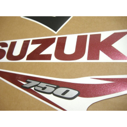 Suzuki GSX-R 750 2012 - BLACK/RED VERSION DECALS SET