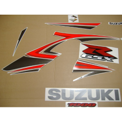 Suzuki GSX-R 1000 2007 - SILVER/RED VERSION DECALS SET