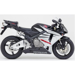 Honda CBR 600RR 2005 - BLACK/SILVER VERSION DECALS