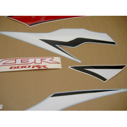 Honda CBR 600RR 2009 - BLACK/WHITE/RED VERSION DECALS