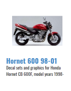 stickers decals for honda hornet 600